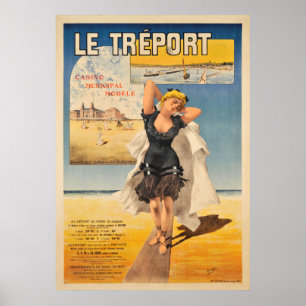 Poster du Vintage voyage Art Nouveau Le Treport
