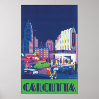 Poster du Vintage voyage Calcutta