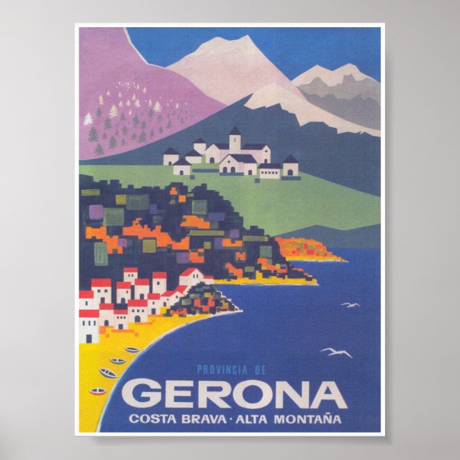 Poster du Vintage voyage de Girona Espagne (Devant)