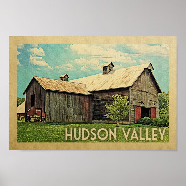 Poster du Vintage voyage de la grange Hudson Valle (Devant)