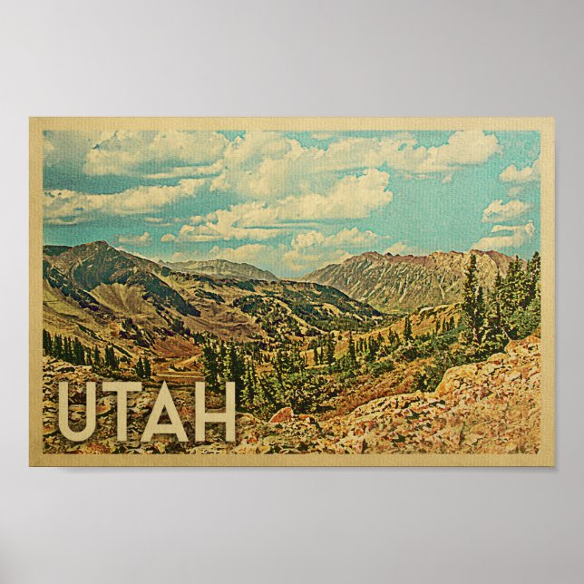 Poster du Vintage voyage de l'Utah (Devant)