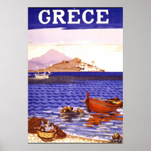 Poster du Vintage voyage grec