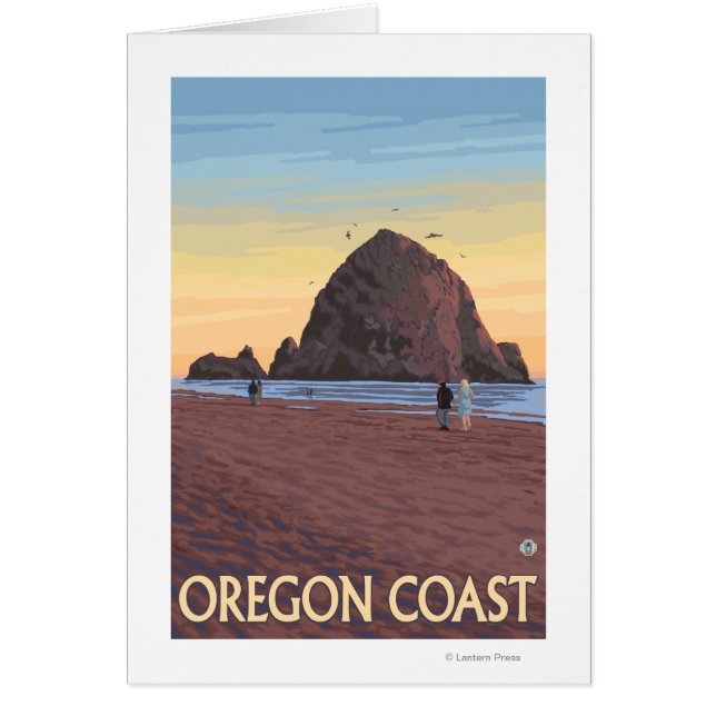 Poster du Vintage voyage Haystack Rock (Devant)