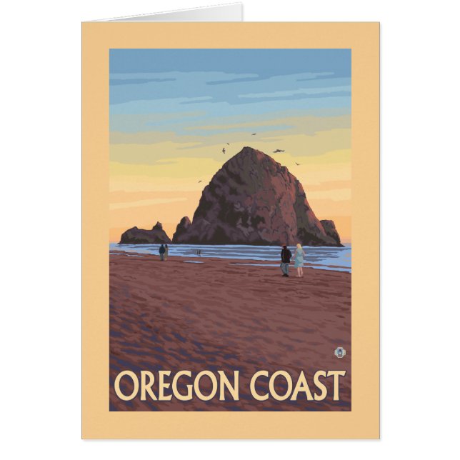 Poster du Vintage voyage Haystack Rock (Devant)