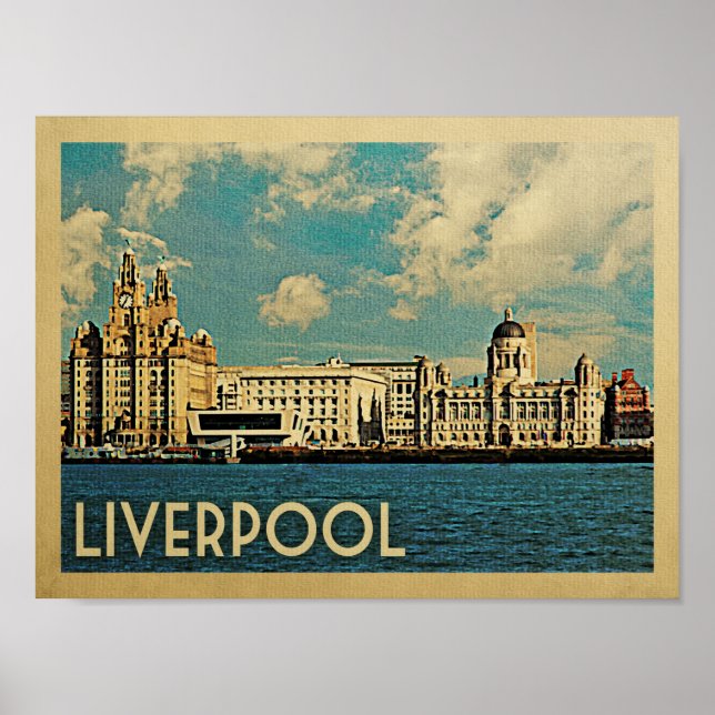 Poster du Vintage voyage Liverpool (Devant)