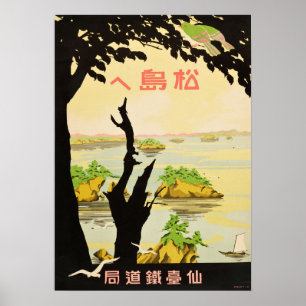 Poster du Vintage voyage Matsushima Japon