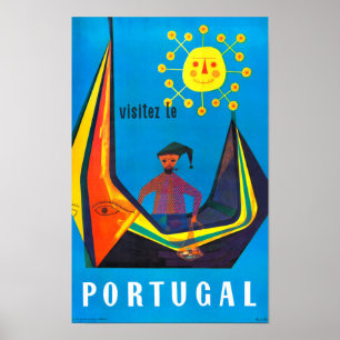 Poster du Vintage voyage portugais restauré