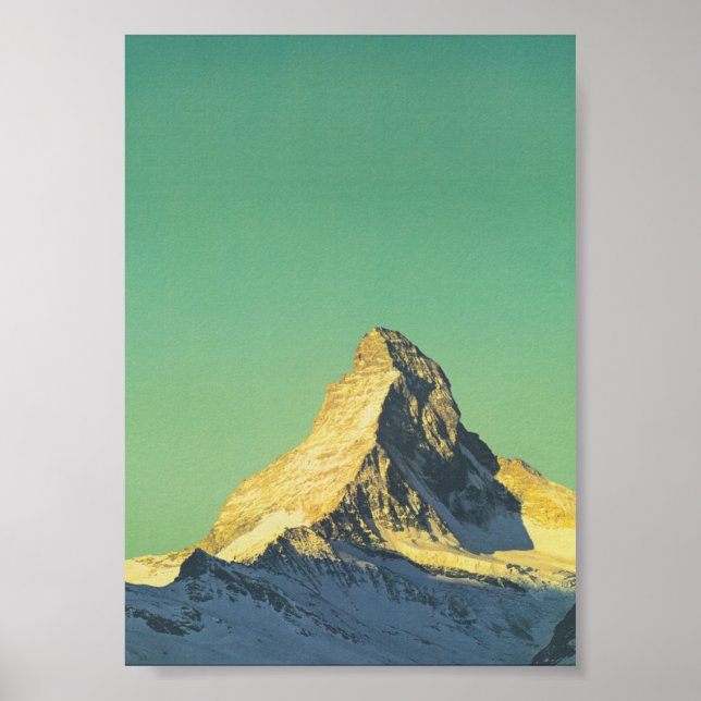 Poster du Vintage voyage rétro Matterhorn Suisse (Devant)