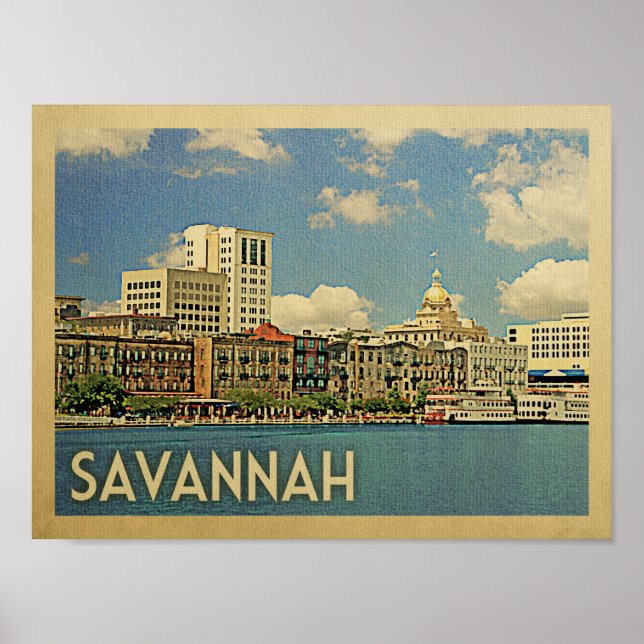 Poster du Vintage voyage Savannah (Devant)