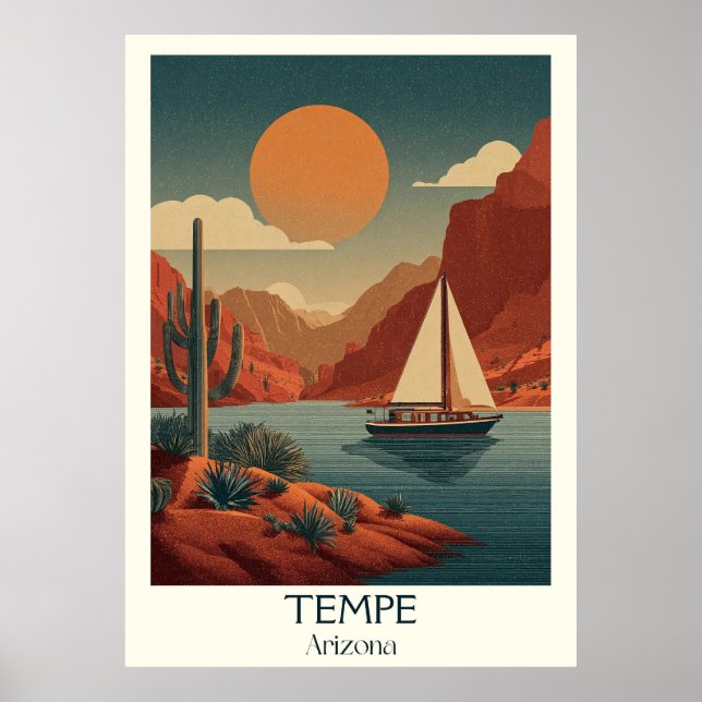 Poster du Vintage voyage Tempe Arizona (Devant)
