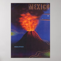 Poster du volcan mexicain