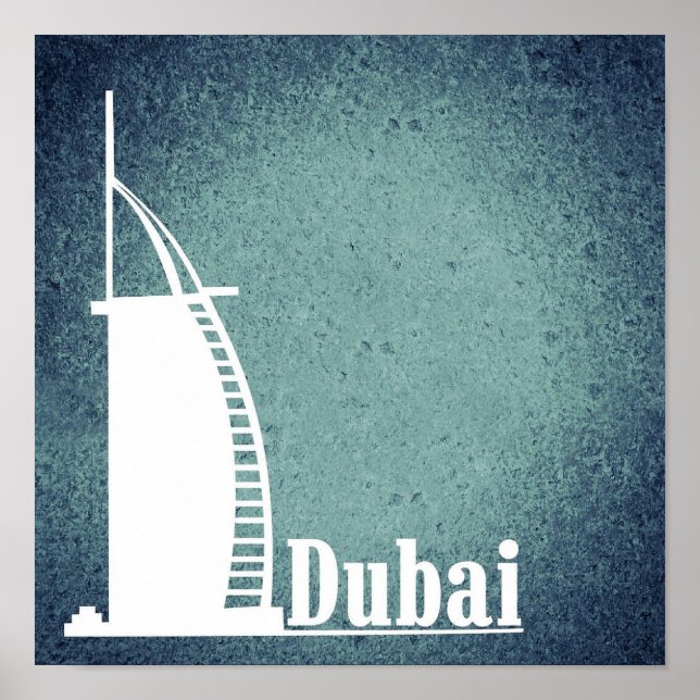 Poster Dubai Burj Al Arab  Building  (Devant)