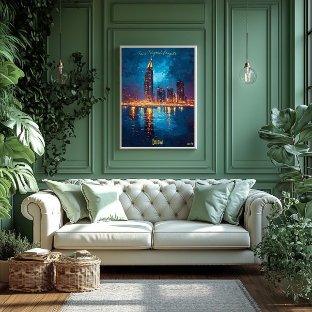 Poster Dubaï Dreams - Réflexions sur la Skyline (Créateur téléchargé)