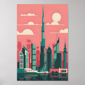 Poster Dubai Elegance 4K Paysage Cityscape