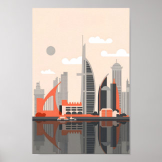 Poster Dubai Elegance 4K Paysage Cityscape