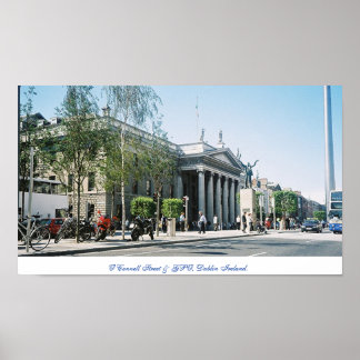 Poster Dublin, capitale de l'Irlande, O'Connell Street