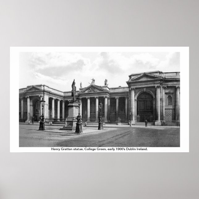 Poster Dublin, Irlande, début des années 1900 College Gre (Devant)