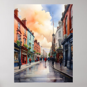 Poster Dublin watercolor