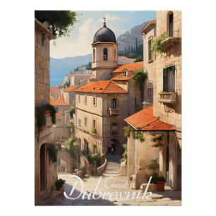 Poster Dubrovnik Croatie Centre Historique Impression de