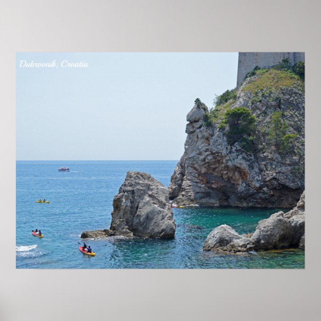 Poster Dubrovnik Croatie Rocks Holiday (Devant)