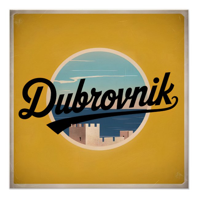 Poster Dubrovnik vintage (Devant)