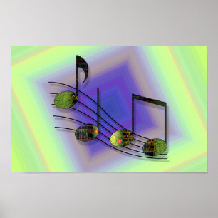 Poster Dubstep note l'affiche