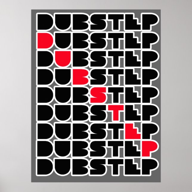 Poster Dubstep WALL filles garçons Dubstep music (Devant)