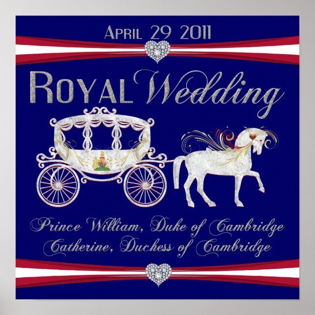 Poster Duc et duchesse royale Mariage de Cambridge Imprim (Devant)