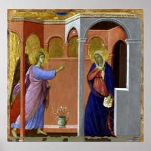 Poster Duccio di Buoninsegna L'Annonciation