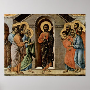 Poster Duccio di Buoninsegna - Le Christ apparaît apôtres