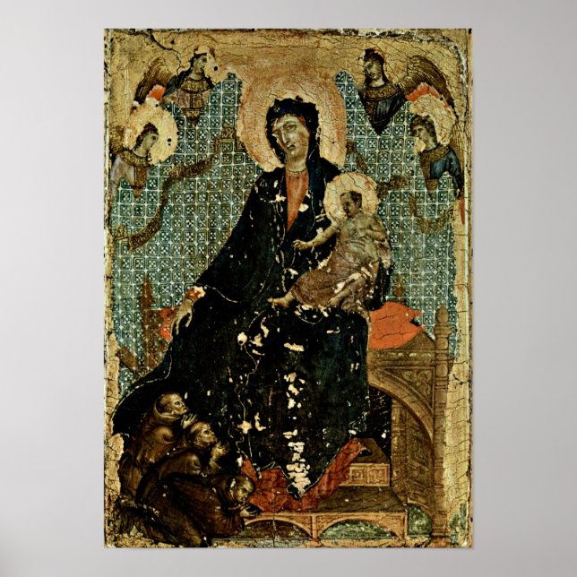 Poster Duccio di Buoninsegna - Vierge des Franciscains (Devant)