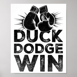 Poster Duck Dodge Win Boxer Sports Force Gymnase Athlète