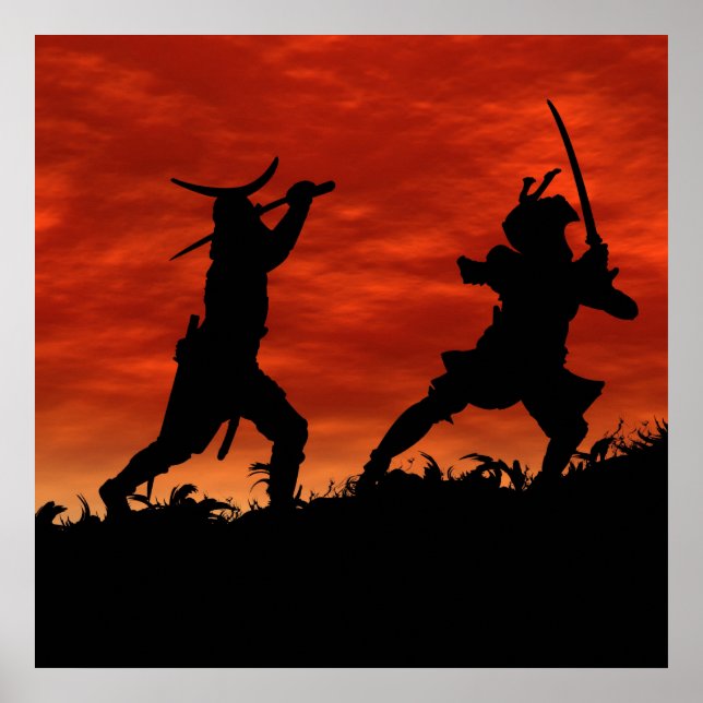Poster Dueling Samurai (Devant)