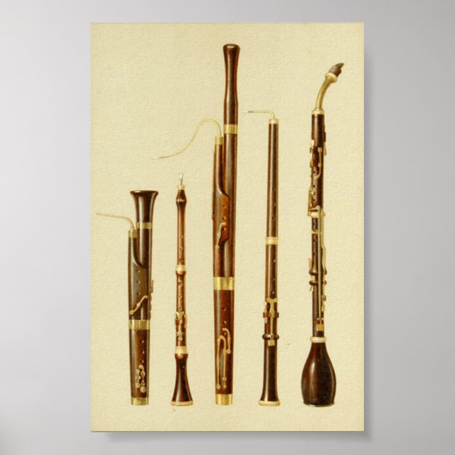 Poster Dulcian, Oboe, Basson, Oboe baronite (Devant)