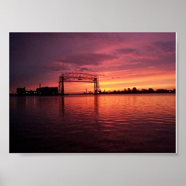 Poster Duluth, MN Sunset (Devant)