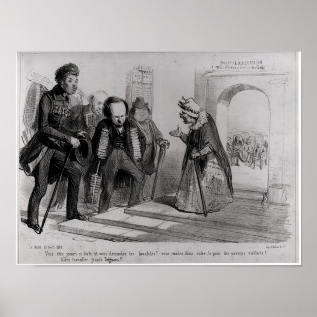 Poster Dumas, Hugo et Balzac à la recherche de leur admis (Devant)