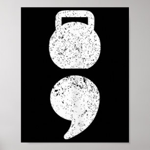 Poster Dumbell, semicolon - Persona de sensibilisation à 