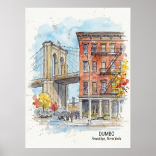 Poster DUMBO Brooklyn New York — Pont Iconique