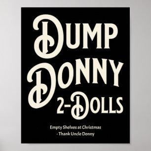 Poster Dump Donny 2 poupées deux poupées Trump Tarifs Hum