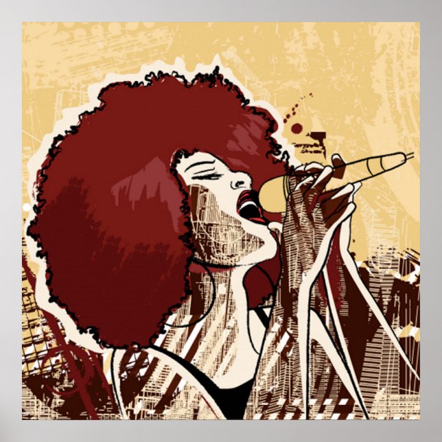 Poster d'un chanteur afrocentrique (Devant)