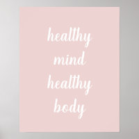 Poster d'un corps sain rose pâle