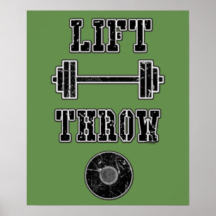 Poster d'un lanceur de piste et de disque de terra