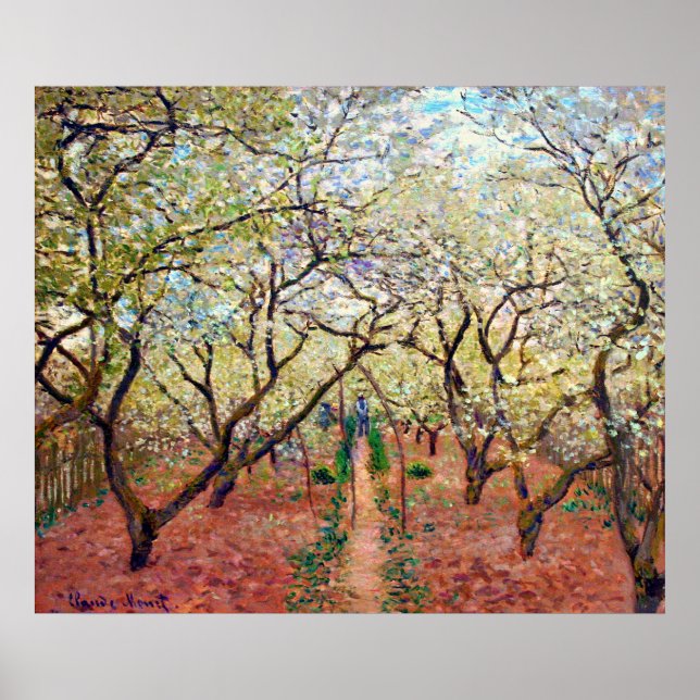 Poster d'un verger en fleurs (Devant)