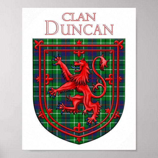 Poster Duncan Tartan Scottish Plaid Lion Rampant (Devant)