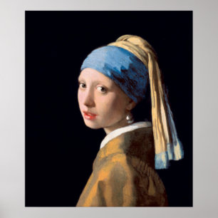 Poster d'une fille avec une perle