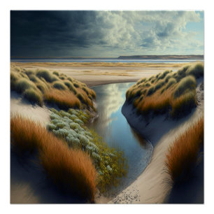 Poster Dunes côtières néerlandaises
