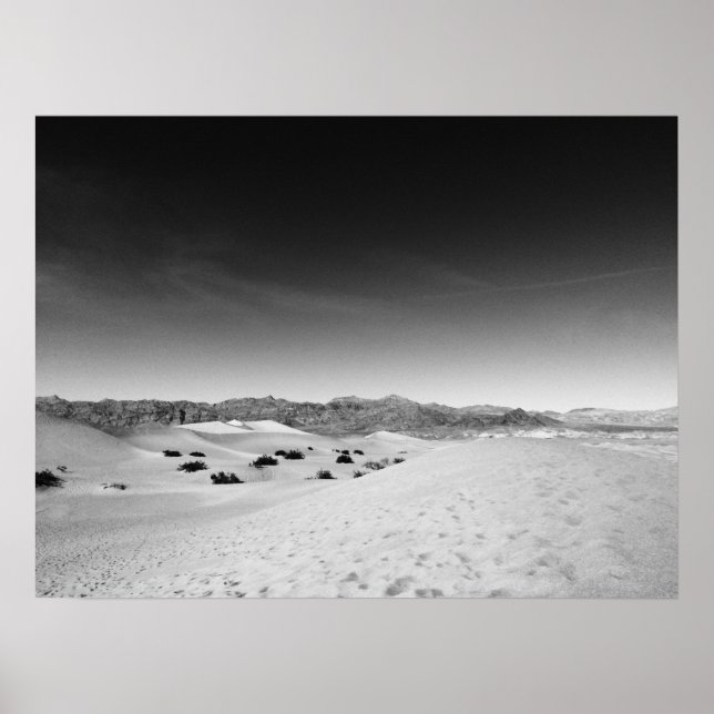 Poster Dunes de sable de la vallée de la Mort noire (Devant)