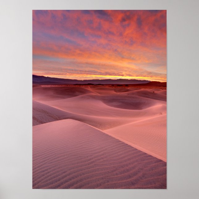 Poster Dunes de sable rose, Death Valley, CA (Devant)
