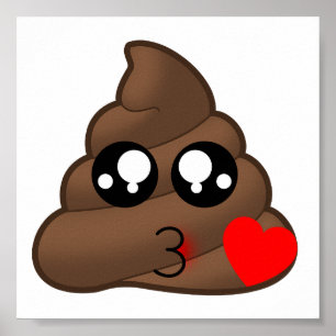Poster Dunette Emoji d'amour de coeur