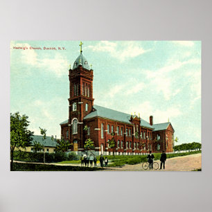 Poster Dunkirk New York St Hedwigs 1909